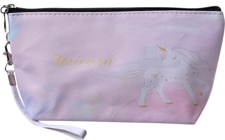Juleeze Toilettas Dames 23x13 cm Roze Polyester Eenhoorn