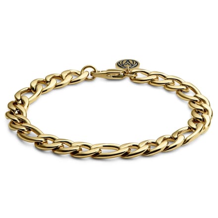 Essentials | 10 mm Goudkleurige Armband met Figaro Schakels