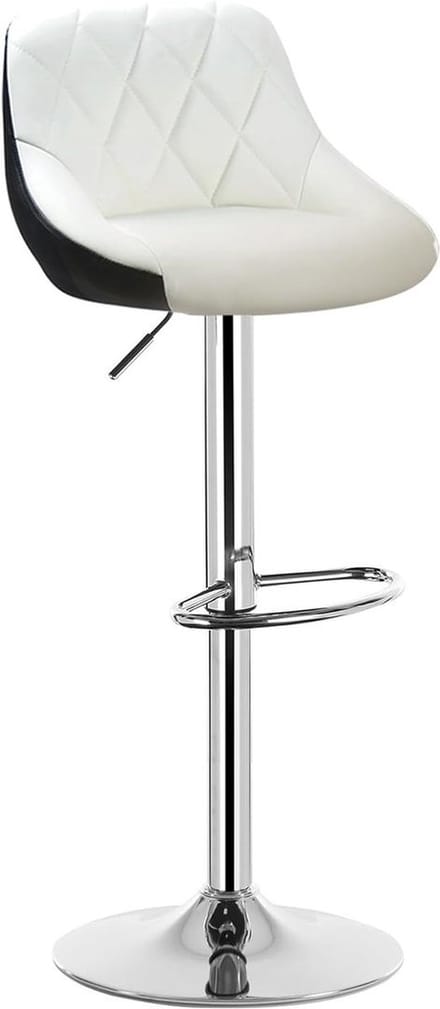 MKSS® Barkruk - Barkrukken met Rugleuning - Velvet - Wit