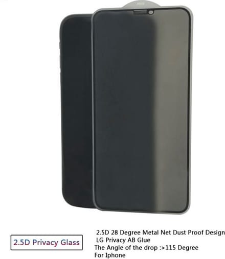 iPhone 12 Mini Privacy Tempered Glass Screenprotectors