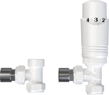 Rosani Classic universele radiator aansluitset haaks - mat wit