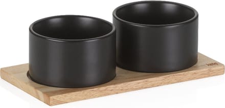 Schaaltjes,Kommen, Set van 2 Stuks, 10 cm, Keramiek, Hout - Kela | Gunten