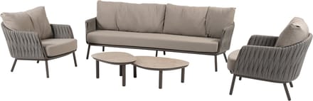 Monroe Cannes stoel bank loungeset 5 delig organic terre Taste 4SO