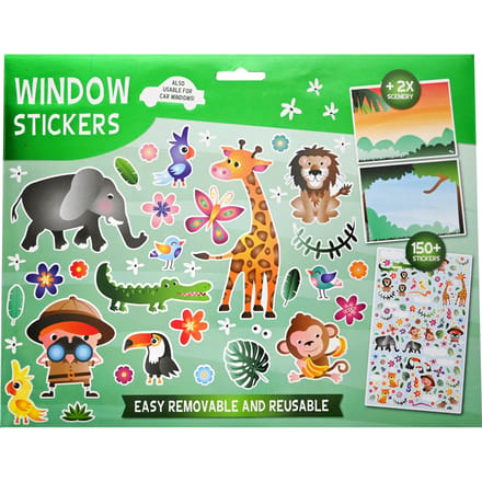 Raamstickers - set van 150 stickers - Jungle