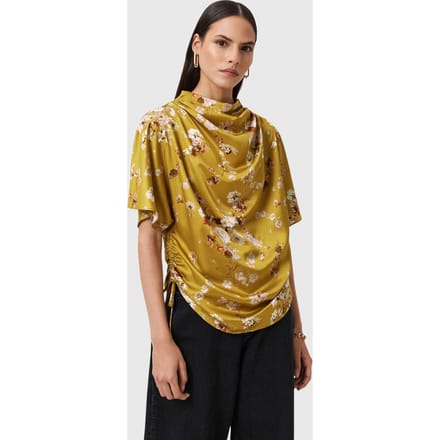 AllSaints Leslie Top Armada Deep Yellow Größe: 2 | Blusen Outlet | Damen | Gelb
