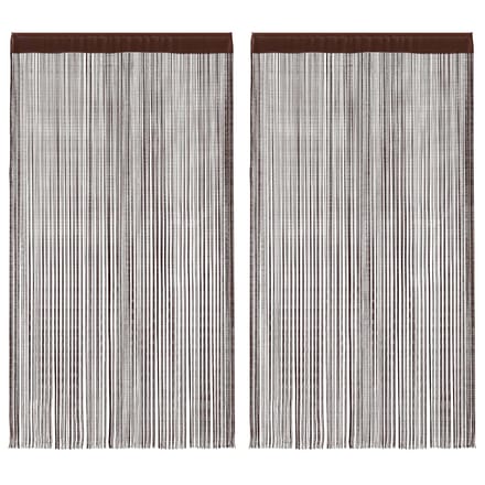 vidaXL - Draadgordijnen - 100x250 - cm - bruin - 2 - st