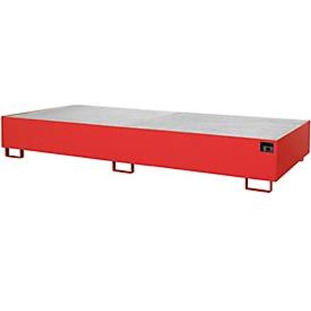 Stellinglekbak type RW/GR 3300-2, met rooster, rood RAL3000