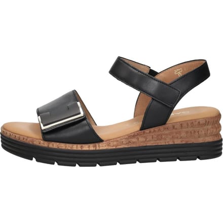 Gabor - Sandalen Plat Zwart 37.5