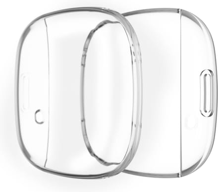 By Qubix - Geschikt voor fitbit Versa 3 / Sense Soft TPU case (volledig beschermd) - Transparant