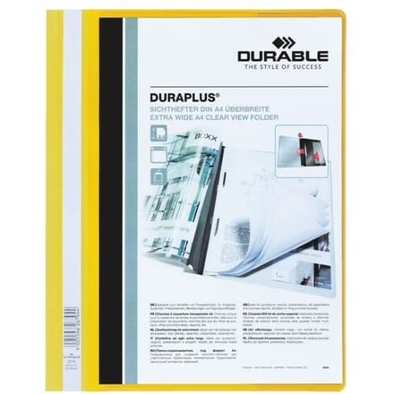 Snelhechtmap Durable Duraplus A4 geel