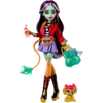 Monster High Jinafire Long modepop - meerkleurig, 7 accessoires HYV58