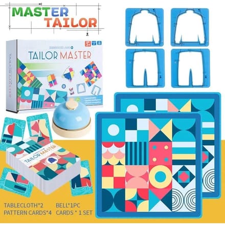 Tailor Master Battle Game Kinderspeelgoed Kleur Vorm Matching Logisch Denken Bordspellen Interactief Montessori Educatief Speelgoed blue