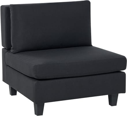 UNSTAD - Fauteuil - Zwart - Polyester