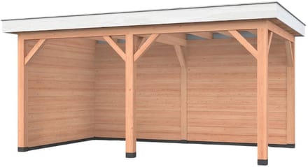 Douglas overkapping, 500 x 300, met achterwand en zijwand, Westwood Holland Basic