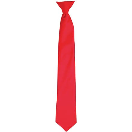 Premier Kleuren Heren Satin Clip Tie (Aardbeienrood)