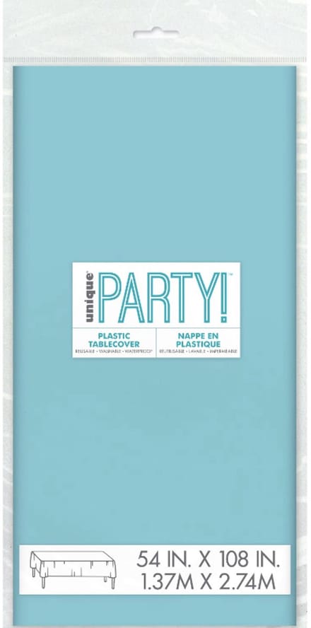 Plastic tafelkleed terrific teal 138 x 274 cm