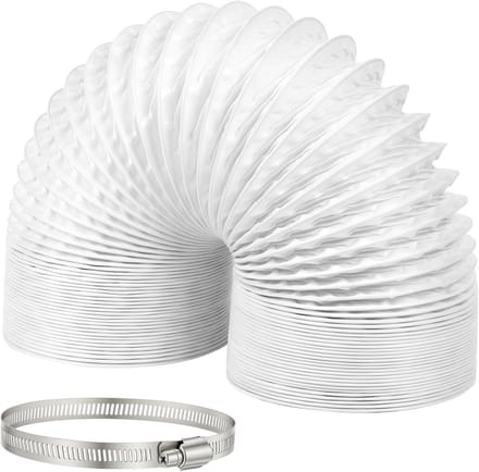 Afvoerslang - Ventilatieslang PVC - Luchtgeleiding - Intrekbaar ontwerp - 3 meter 100 mm - Wit