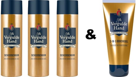 De Vergulde Hand Scheerschuim 3 x 250 ml & Douchegel 200 ml