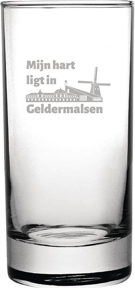 Gegraveerde longdrinkglas 28,5cl Geldermalsen