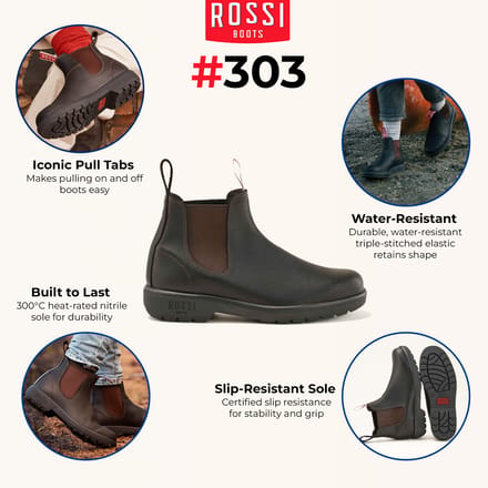 Rossi 303 Endura bruin lederen Chelsea-laarzen