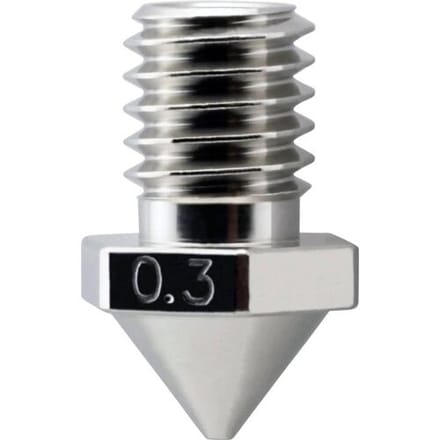 Micro-Swiss 3D-printermond Geschikt voor: FlashForge Guider 3, FlashForge Guider 3 Plus 0.3mm Brass Plated Wear Resistant Nozzle M2610-03