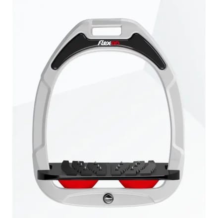 Ultra Grip Inclinatie Stirrup Wit/Zwart/Rood Flex-On Green Composite