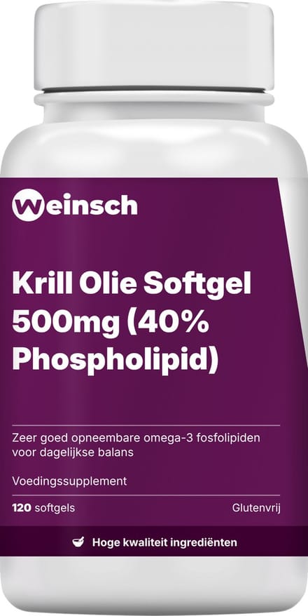 Weinsch Krill Olie Softgel 500mg (40% Phospholipid) | 775mg | 120 softgels