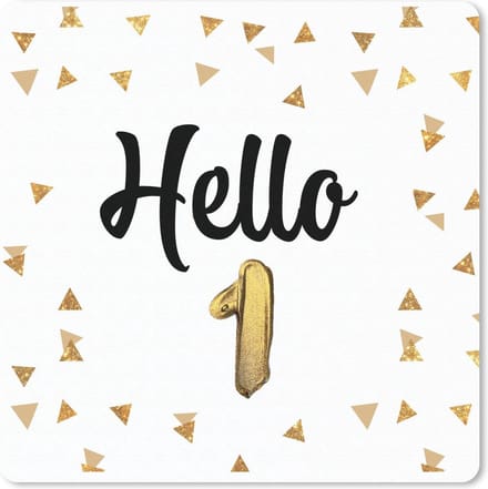 Muismat 20x20 cm - Mousepad Verjaardag - Goud - Confetti - Muismatten