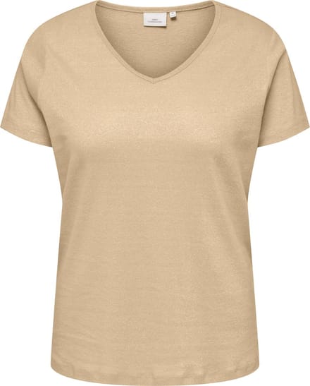 ONLY CARMAKOMA - CARMELODI SS V-NECK TOP JRS - Meisjes - Blouses