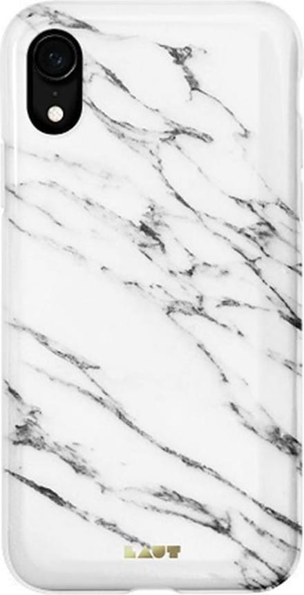 LAUT - iPhone Xr Hoesje - Back Case HUEX Marble Wit