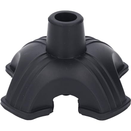 Quad Stokpunt Rubber Antislip Schokabsorberende Stokbasis voor Senioren 19mm Wandelstok gray