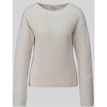 relaxed fit gebreide pullover van katoenmix