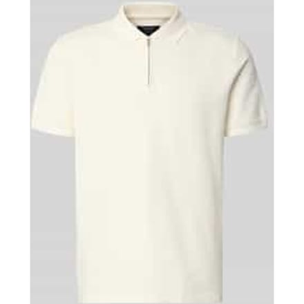 regular fit poloshirt met structuurpatroon