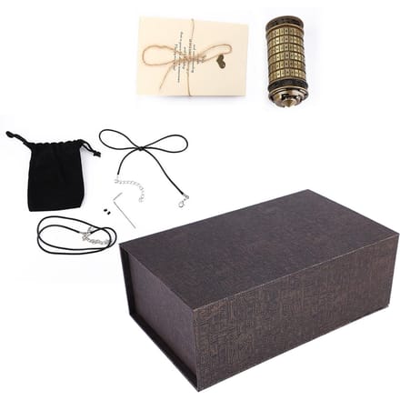 Klassieke Da Vinci Wachtwoord Letter Code Slot Ringhouder Romantisch Cadeau met Ring gray