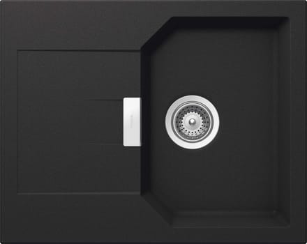 Compacte Keukenspoelbak Onyx met Verkort Druiprek 64x51 cm