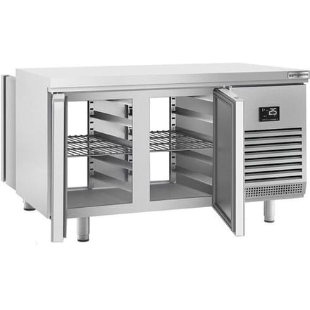 GGM Gastro Bäckereikühltisch Premium PLUS - 1618x800mm - mit Durchreiche Zilver