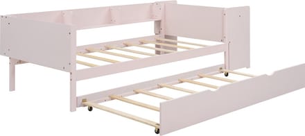 Het kinderbed modern laagbed 90x200cm eenpersoonsbed met uittrekbed bureau