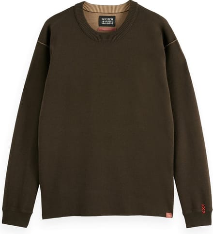 Scotch & Soda Merino Double Face Dropped Shoulder Crewneck Demitasse Größe: L | Pullover Outlet | Herren