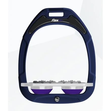 Ultra Grip Plat Stijgbeugels Marine/Grijs/Paarse Flex-On Green Composite