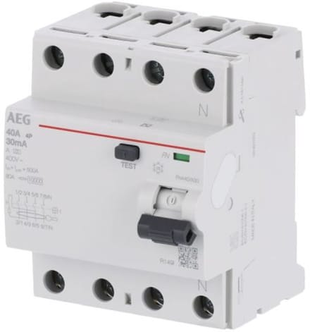 AEG aardlekschakelaar 4-Polig 40A 30mA FN440/A30
