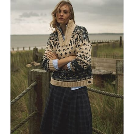 Superdry - Ski Lodge trui met halve rits - Dames - Sweaters