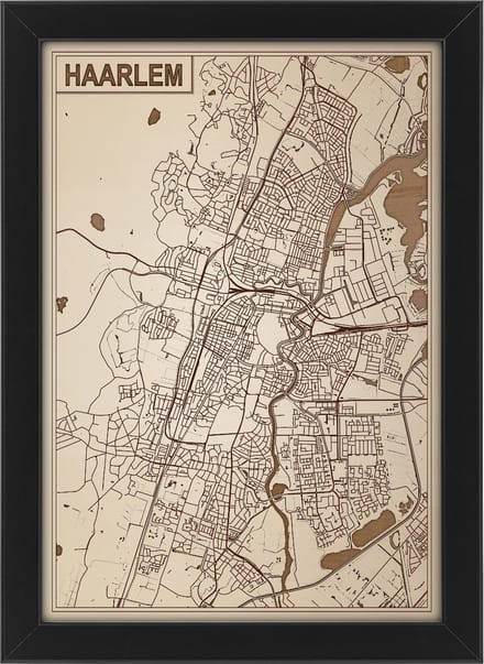 Decoratief Beeld - Houten Van Haarlem - Hout - Bekroned - Bruin - 21 X 30 Cm