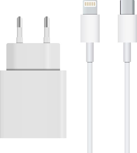 Snellader geschikt voor iPhone & iPad met Apple Lightning aansluiting - Snel Oplader incl. 1 Meter Lange Kabel