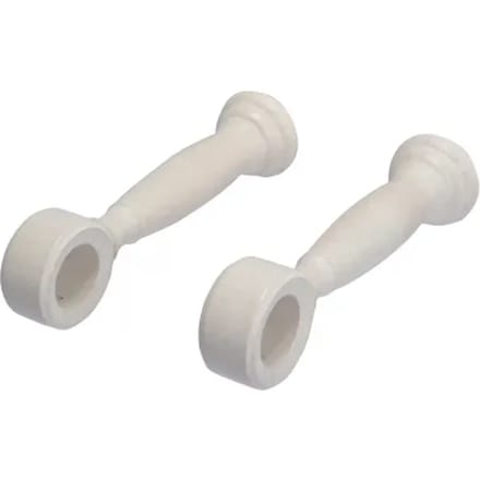 Decomode - Gordijnsteun - Metaal -klei Wit - Dia. 28mm - 2 Stuks