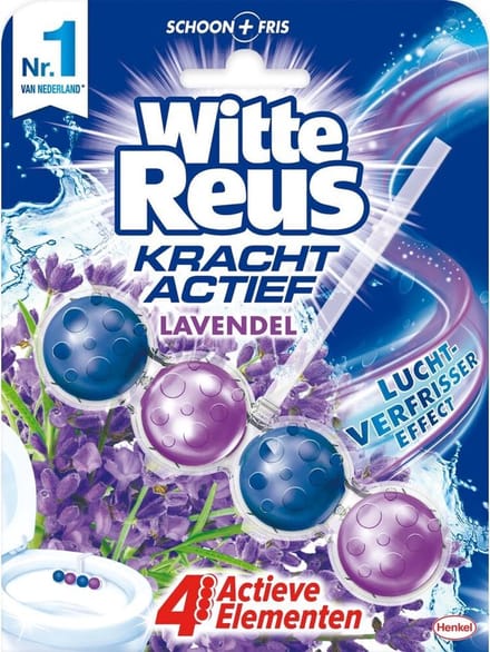 10x Witte Reus Toiletblok Kracht Actief Lavendel