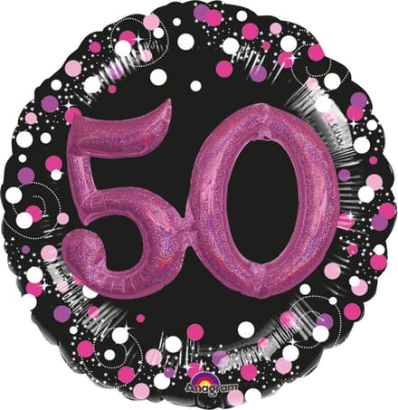 Ballon “Sparkling Pink 50” Folie Ballon 91 x 91 c