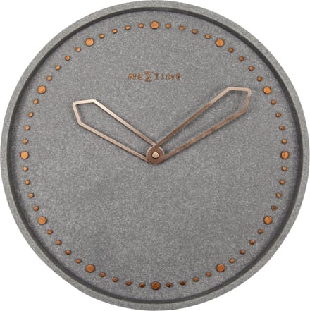 NeXtime Cross – Wandklok – 35 cm – Polyresin – Grijs