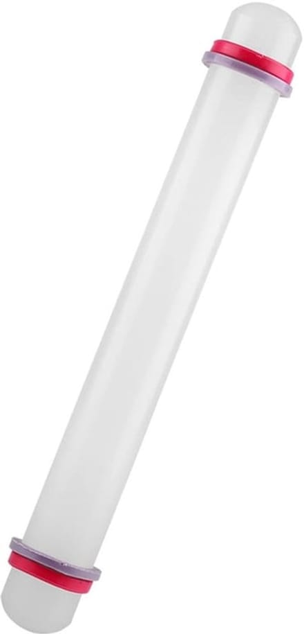 Deegroller Antiaanbak - Draagbare Plastic Deegroller - Fondant/Cake/Gebak - 22,5 cm - Lichtgewicht - Eenvoudig schoon te maken - Bakroller