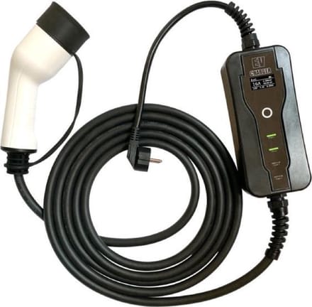 Pro EV Mobiele Lader Type 1 vanaf stopcontact EU - 5 meter - 16A - Fase 1 | Laadkabel type 1 auto
