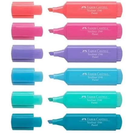 Faber-Castell tekstmarkers - etui 8 stuks – pastel - markeerstift - FC-154681
